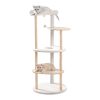 (Do Not Sell on Amazon) Multi-Level Cat Tree Modern Cat Tower Wooden Activity Center with Scratching Posts Beige