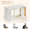 bathroom sink cabinet with Cat Litter Box enclosure, Hidden Litter Pet Washroom with Divider, Indoor Cat House for Large Cats