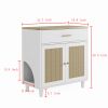 Cat Litter Box Enclosure with Scratch Pad, Hidden Litter Box Furniture, Wooden Pet House Sideboard, Storage Cabinet, Fit Most Cat and Litter Box