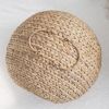 Gertrude Water Hyacinth Woven Wicker Round Cat Bed Cave with Handles - 18" x 18" x 18" - For Any Size Cat Breeds, Chihuahua and Use with Cat Tower