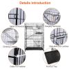 4 Tiers Cat Cage Rolling Metal Cat Playpen Enclosures Cat Kennel House Ferret Crate