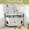 White litter box, polygonal cat house, cat furniture, living room cabinet