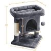 23.5in Cat Tree Tower, Cat Condo with Sisal-Covered Scratching Posts, Cat House Activity Center Furniture for Kittens, Cats