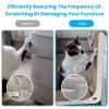 Indoor L Shaped Cat Scratcher with Cat Interactive Toy Cardboard 23.62in High Lounge Bed