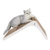 Indoor L Shaped Cat Scratcher with Cat Interactive Toy Cardboard 23.62in High Lounge Bed