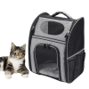 FluffyDream Pet Carrier Backpack for Large/Small Cats and Dogs, Puppies, Safety Features and Cushion Back Support for Travel, Hiking, Outdoor Use