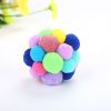 3pcs Pet toy ball set colorful handmade bell elastic ball 3 size combination cat toy