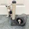 Cat Scratching Post Cat Kitten Sisal Scratch Post Toy w/ Tunnel