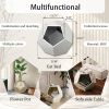 25.98'' Modern Pet Furniture Cat Litter Box, Sofa Side Table, Planter MDF Multifunctional Furniture, Colored Flower Oak