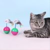 Plush Mouse Decor Cat Teaser Toy With Rustling; cat toy