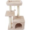 Cute Tree Kitten Tower for Indoor Cat Condo Sisal Scratching Posts with Jump Platform Furniture Activity Center Play