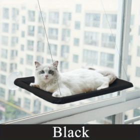 Cat Window Hammock 360¬∞ Sunny Seat Space Saving Cat Beds For Indoor Cats (Color: Black)