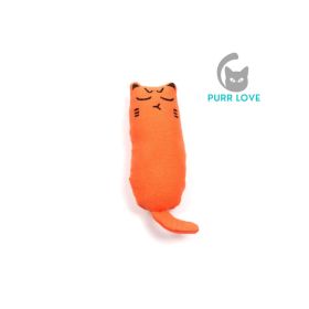 Cats Catnip Toy; Cat Chewing Toy Bite Resistant Catnip Toys For Cats; Catnip Filled Mice Shaped Toys (Color: Orange)