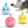 Potaroma Chirping Cat Toys Balls with SilverVine Catnip; 2022 Upgraded; 3 Pack Fluffy Interactive Cat Kicker; 3 Lifelike Animal Sounds; Kitty Kitten C