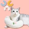 Cat Pillow, Small Pillow for Cat, Cat Blankets for Indoor, Pet Toy, Small Banana Donut Bed for Pets, Little Pillow for Cats No Heating Pad