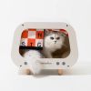 Mewoofun Wood Indoor Cat Shelter Furniture Large Cat House Cat Condo TV Cat Bed