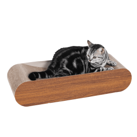 Fluffydream Cat Scratcher, Cardboard Lounge Bed, Bone Shape Design, Recyclable Corrugated Scratching Pad, Stable and Durable, Furniture Protector (Color: as Pic)