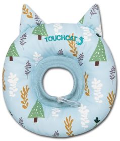 Touchcat 'Ringlet' Licking and Scratching Adjustable Pillow Cat Neck Protector (Color: Blue, size: medium)