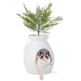 Smart Plant Cat Litter Box with Electronic Odor Removal and Sterilization (Color: as show)