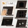 Large Wooden Cat Litter Box Enclosure Hidden Cat Washroom with Divider