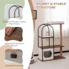 47 Inch Tall Cat Tree Tower Top Perch Cat Bed with Metal Frame