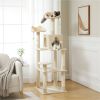 Multi-Level Cat Tree Cat Tower for Indoor Cats with Sisal-Covered Scratching Post Cozy Cat Condo Cat Hammock and Wide Top Perch