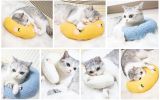 Cat Pillow, Small Pillow for Cat, Cat Blankets for Indoor, Pet Toy, Small Banana Donut Bed for Pets, Little Pillow for Cats No Heating Pad