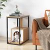 Cat Furniture End Table Cat House with Scratching Post