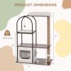 47 Inch Tall Cat Tree Tower Top Perch Cat Bed with Metal Frame