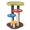 3-In-1 Cat Tree 3 Full-Wrapped Sisal Posts Removable Mat and Platforms