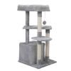 Double Level Cat Tree Stand House Furniture Kittens Activity Tower Posts Kitty Pet Play House; XH