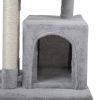 Double Level Cat Tree Stand House Furniture Kittens Activity Tower Posts Kitty Pet Play House; XH