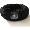 Winter Plush Cat Tunnel with Cat Bed for Indoor Cats,Multifunctional Cat Toys for Small Medium Large Cat.