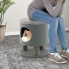 3-in-1 Cat Condo Stool Kitty Bed with Scratching Posts and Plush Ball Toy