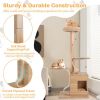 4-Layer Wooden Cat Tree 51" Tall Cat Tower with Condo and Washable Cushions