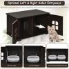 Large Wooden Cat Litter Box Enclosure Hidden Cat Washroom with Divider