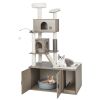 Cat Tree with Litter Box Enclosure for Indoor Cars