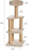 Basics Cat Tree Indoor Climbing Activity Tower with Scratching Posts, Large, 17.7" x 45.9", Beige