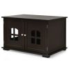 Large Wooden Cat Litter Box Enclosure Hidden Cat Washroom with Divider