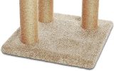 Basics Cat Tree Indoor Climbing Activity Tower with Scratching Posts, Large, 17.7" x 45.9", Beige