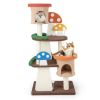 4-In-1 Cat Tree with 2 Condos and Platforms for Indoors