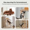 Infinity Cat Tree Tower for Indoor Cats, Modular Design with Cat Bed, Toy, Felt Pads, Sisal Scratching Posts, 2-Second Setup