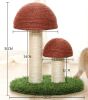 Cat Scratching Post Mushroom, Mini Tower Cat Scratcher Small Cat Tree House Training Toys for Kittens & Small Animals, Scratchers for Indoor Cats